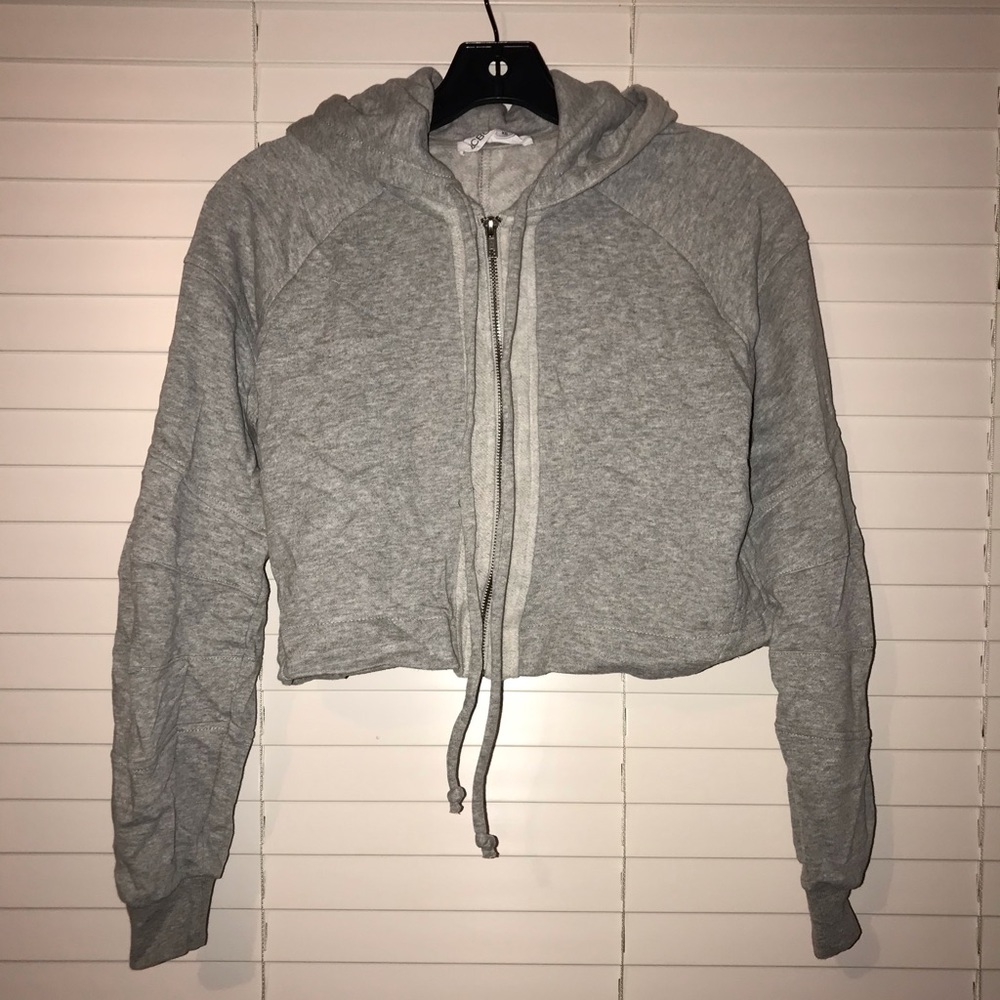 BCBG Cropped Hoodie